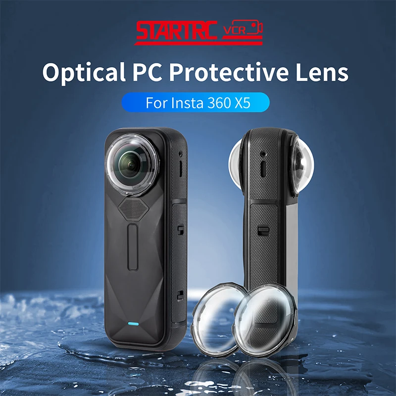 

STARTRC Camera Protective Lens Cover For Insta360 X5 Lens Protector Case Scratch-resistant Transparent Optical PC Accessories