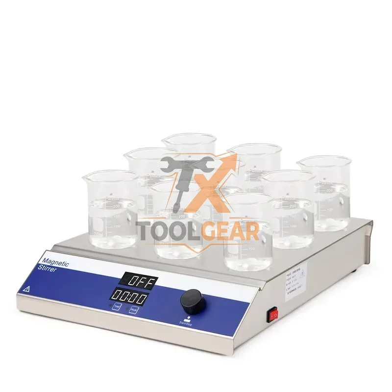 2026hotsale* New Arrival 9-Position Magnetic Stirrer Mixer for Lab Digital Display Mixer Perfume Multi Position Magnetic