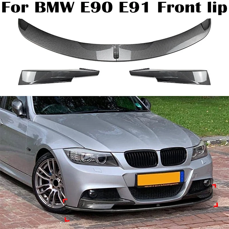 

For BMW 3 Series E90 E91 LCI M Sport 2009-2012 Car Front Bumper Lip Splitter Diffuser Body Kits Spoiler Bumper Guard Protector