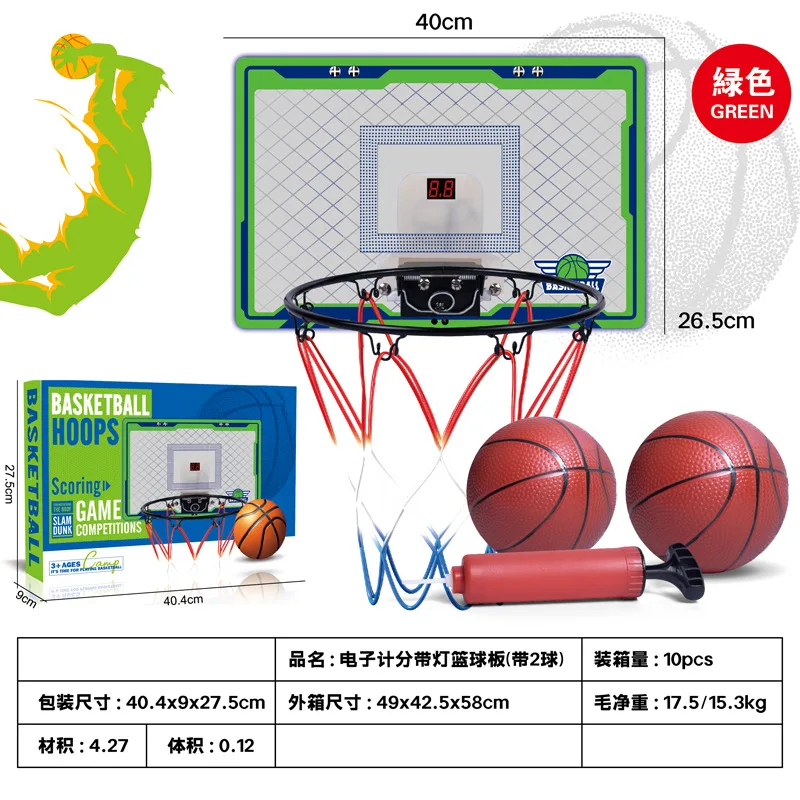 Schede posteriori per ventilatori pieghevoli per canestro da basket al dettaglio per adolescenti, adulti, canestro da basket, mini canestro con tabellone segnapunti elettronico