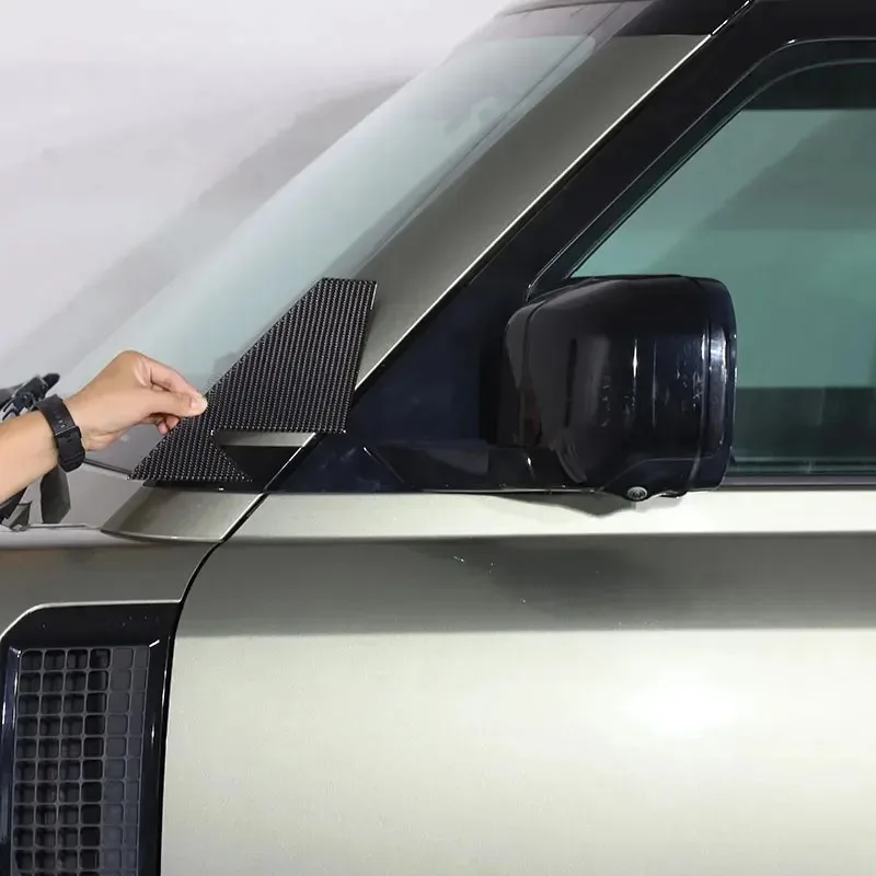 

Для Land Rover Defender 90 110 130 20-25: накладка на основание зеркала заднего вида из мягкого углеродного волокна, декоративная наклейка, автомобильные аксессуары