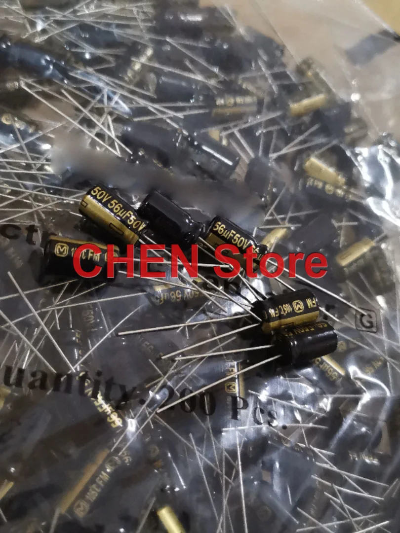 50PCS 56UF 50V matsushita capacitor FM Series 50V56UF 6.3X11MM ultra low internal resistance Electrolytic Capacitor 56UF/50V