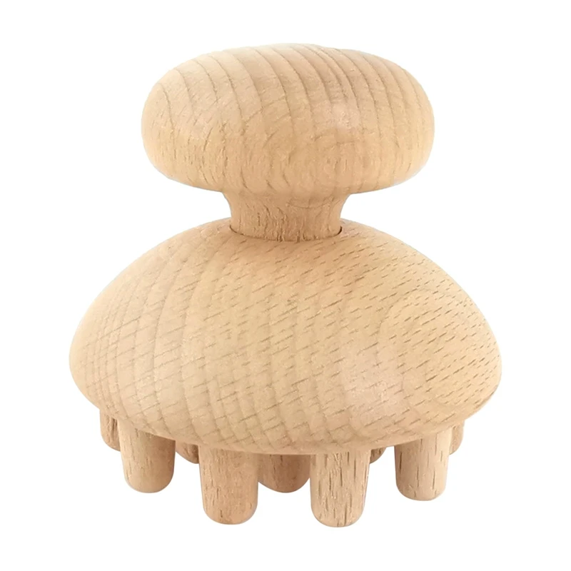 Wood Mushroom Shape Therapy Massage Tool Massager Anti Cellulite Fascia Massage Roller For Full Body Muscle Pain Relief