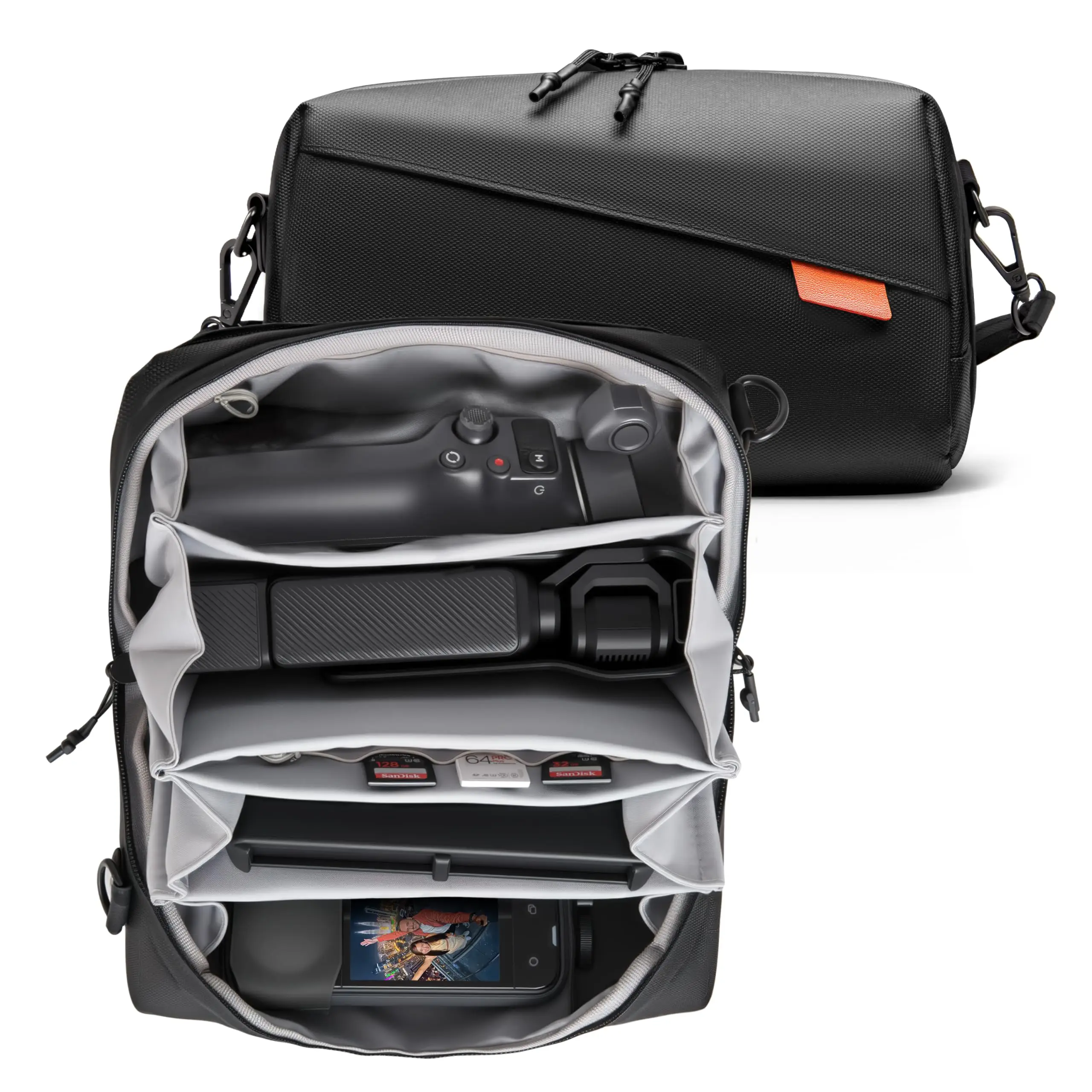 

Carrying Bag Pouch Travel Large Soft Case for Insta 360 Go Ultra X5 X4 DJI Osmo 360 Mobile8 7P 6 Pocket 3 Gopro hero 13