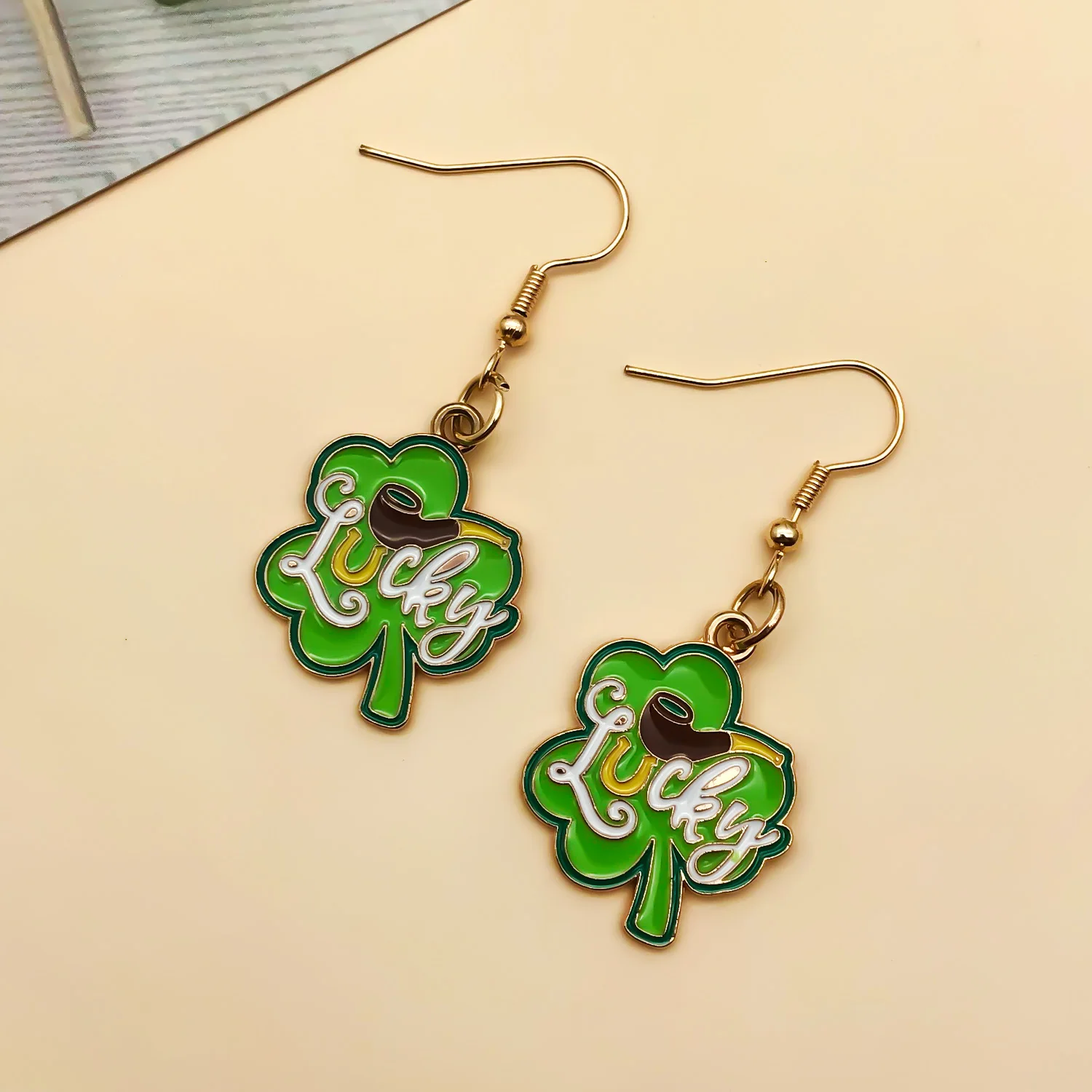 3 أزواج من أقراط المهرجانات الأيرلندية باللون الأخضر البوهيمي العتيق، مناسبة لهدايا المهرجانات، ملابس نسائية للاستخدام اليومي