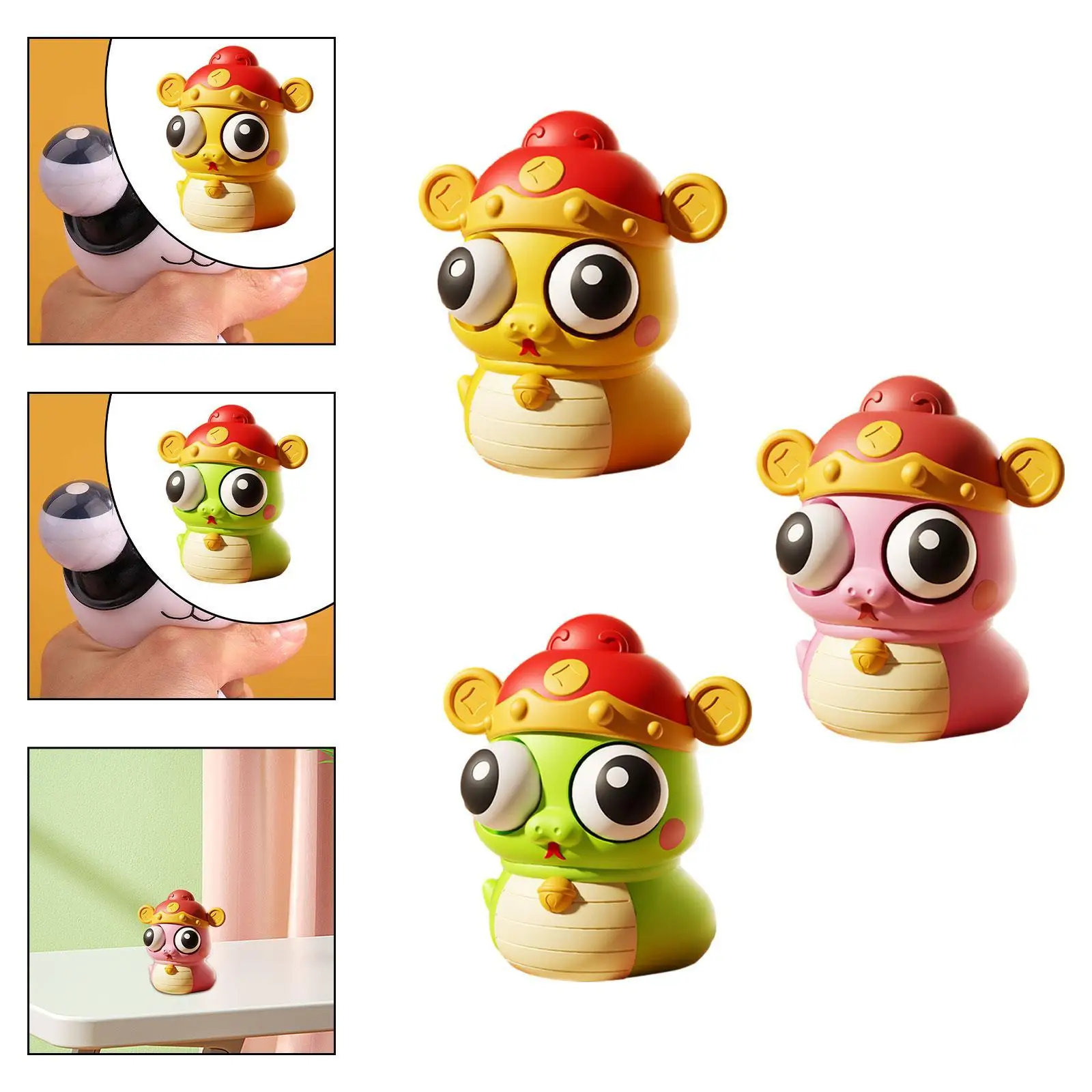 Snake Relaxing Toy Cartoon Big Eyes Snake Toy for Adults Children Teens