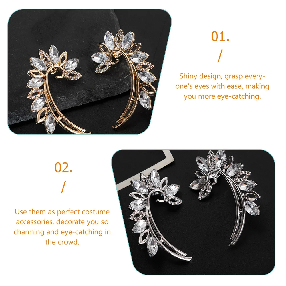 

Leaf Tassel Clip Women Non Piercing Jewelry Alloy Earrings Bone Clips Shiny Design Fashion Accessories Daily Wear Prom Dating