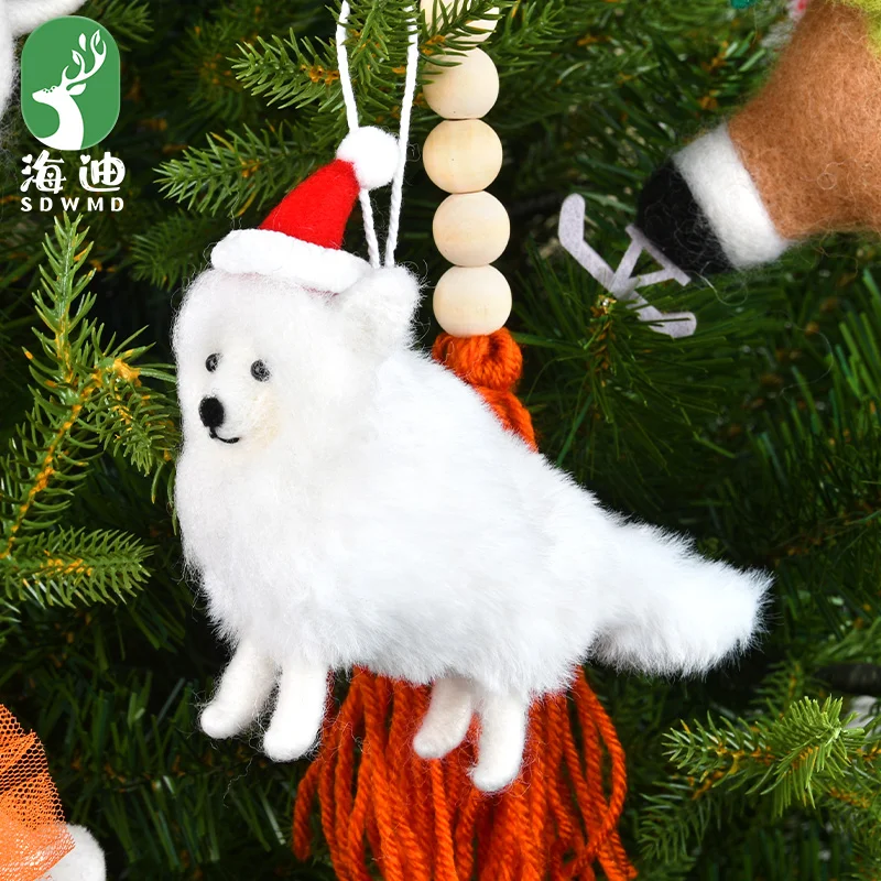 

Christmas decorations fabric wool felt animal modeling