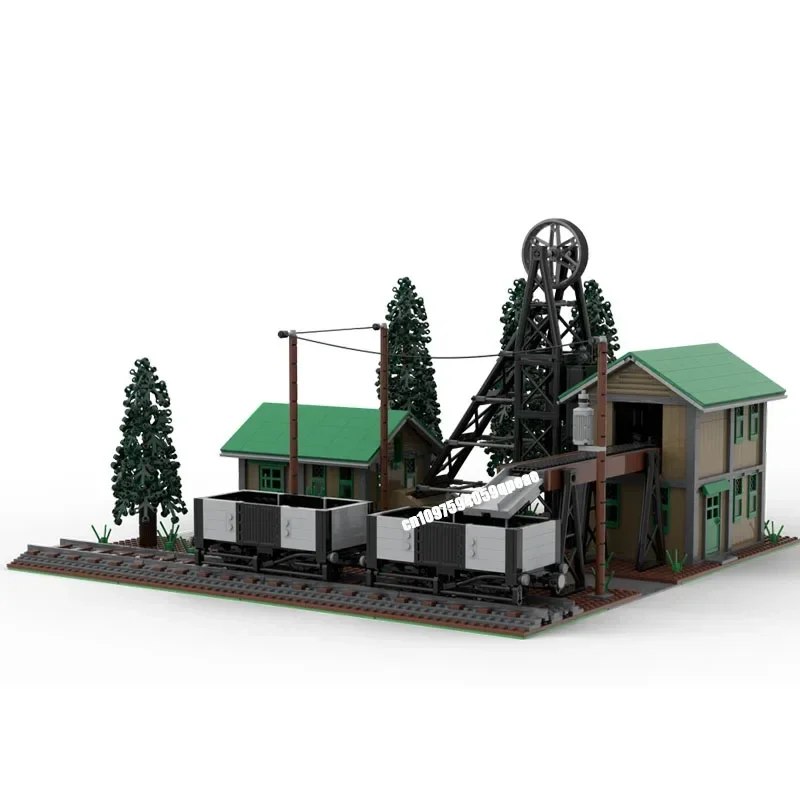 Nieuwe 2321 Stuks Stad Hot Selling Treinen Street View Moc Modulaire Mijn Model Custom Puzzel Diy Creatieve Ideeën Kid Speelgoed verjaardagscadeau