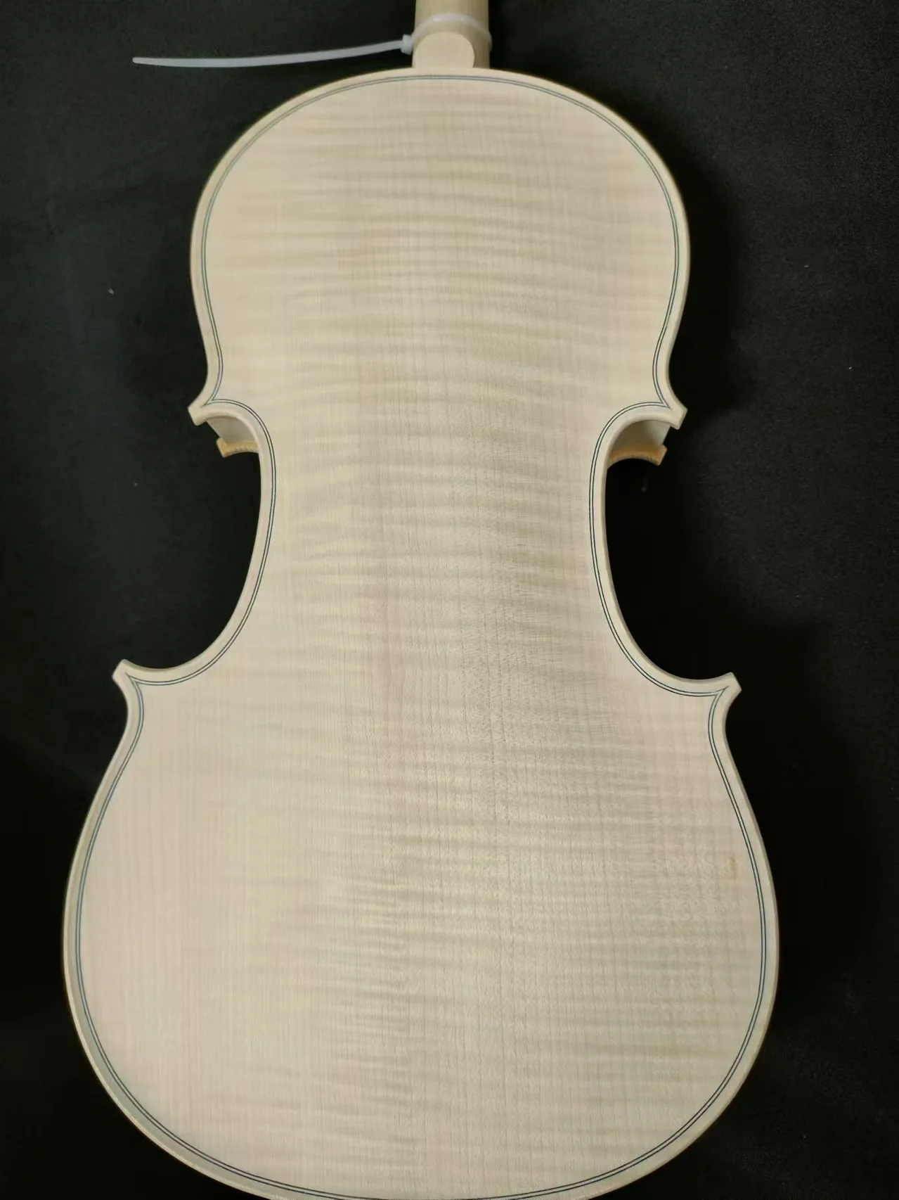 1PC Unvarnished White Violin 4/4 With Whole Maple Back European Wood Spruce Top ZHED1002#