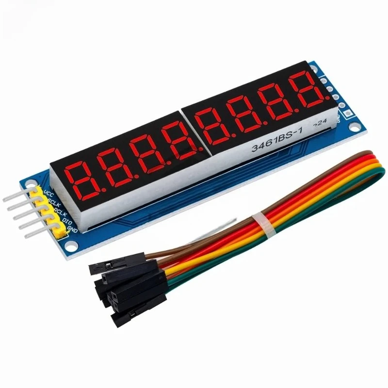 BAISHUN 74HC595 CWG 8-Digit 8 Bits 8bit Digital Tube Display Control Module Red Three IO for Arduino 595 Driver