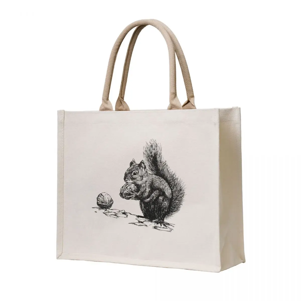 

Squirrel Tote Bag supermarket folding bag Women's beach bags sac pour femme