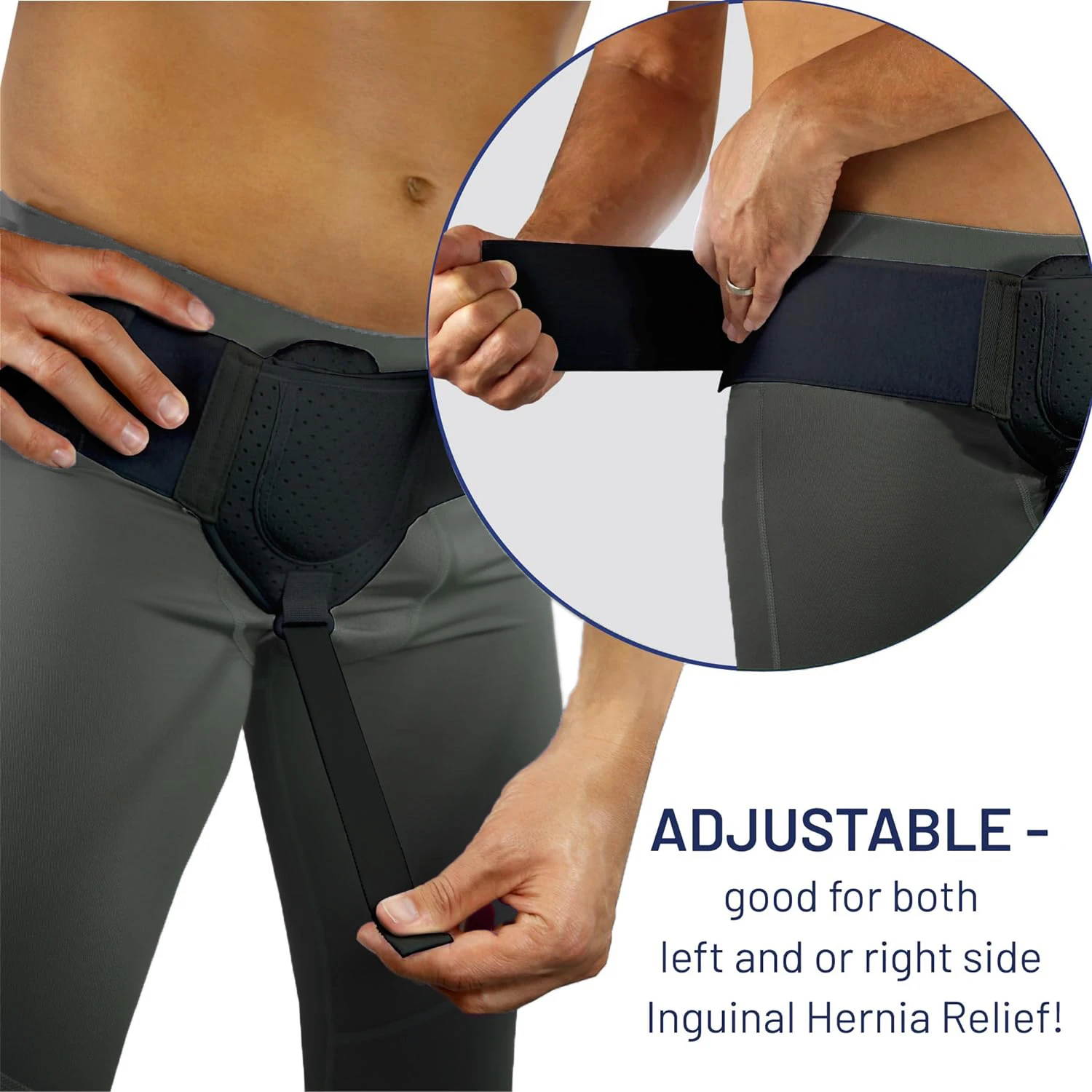 Hernia Guard,Inguinal Hernia Belt For Men,Left or Right Side,Post Surgery, Support Truss , Groin Hernias,Adjustable Waist Strap