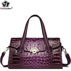 Fashion Crocodile Pattern Handbags for Women Luxury Designer Shoulder Bags Ladies Leather Crossbody Bag Large Capacity Tote Sac