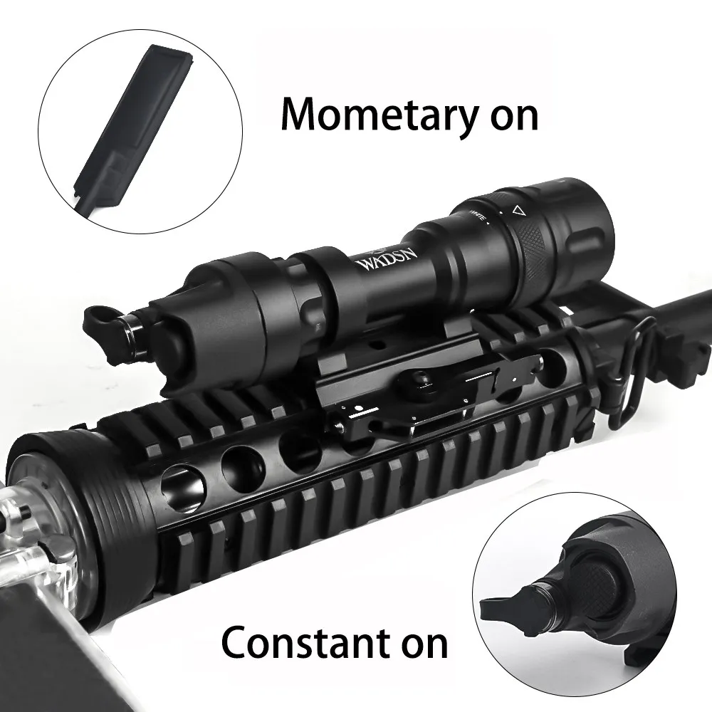 Wadsn New Metal M952V Tactical Flashlight M952 Led Strobe Scout Light with QD M93 Base Mount Fit Picatinny Rail HuntingLamp