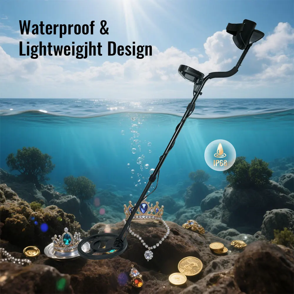 Metal Detector MD-810 Waterproof Coil Sensitivity Adjustable Depth Search For Gold Silver Treasure Hunting Pinpointer