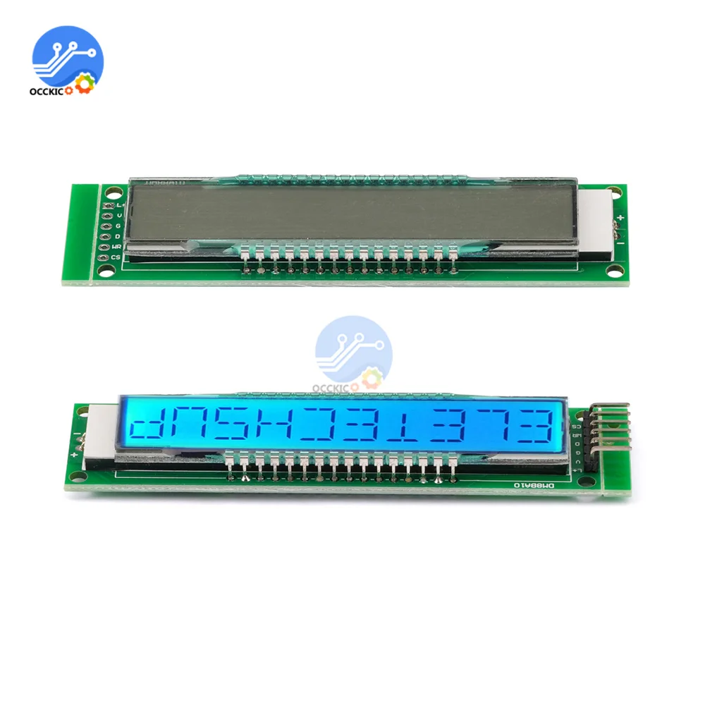 SPI LCD Display Module LED Module 10 Bit 16 Segment Module Digital Segment Tube With Blue Backlight TM1622 Chip DM8BA10