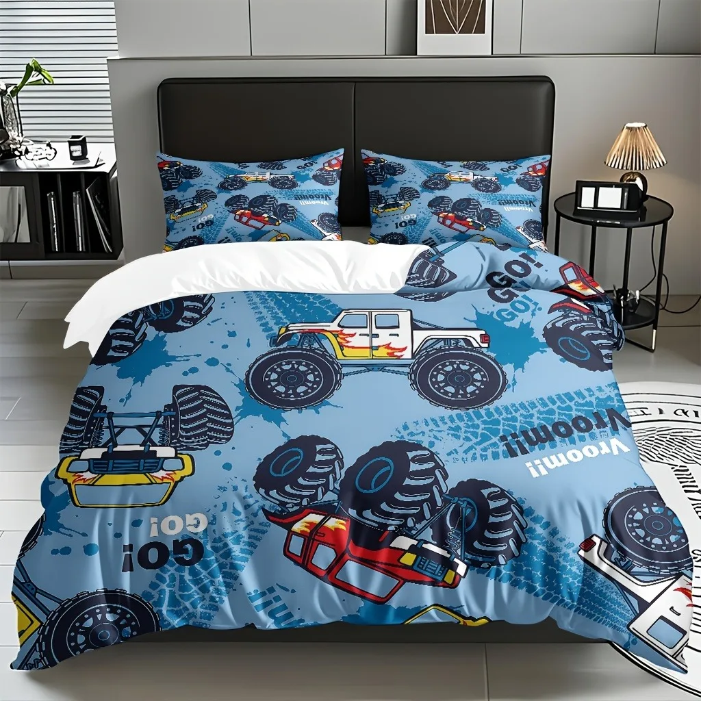 

Автомобильный комплект постельного белья в стиле аниме, пододеяльник с 3D принтом, мягкий одинарный двойной комплект двуспальной кровати размера «queen-size», украшения для дома для мальчиков, спальня