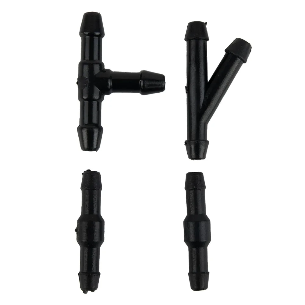 High Quality Replacement Useful Brand New Hose Windshield Hose Connectors Rubber&Plastic Wiper Accessories Black