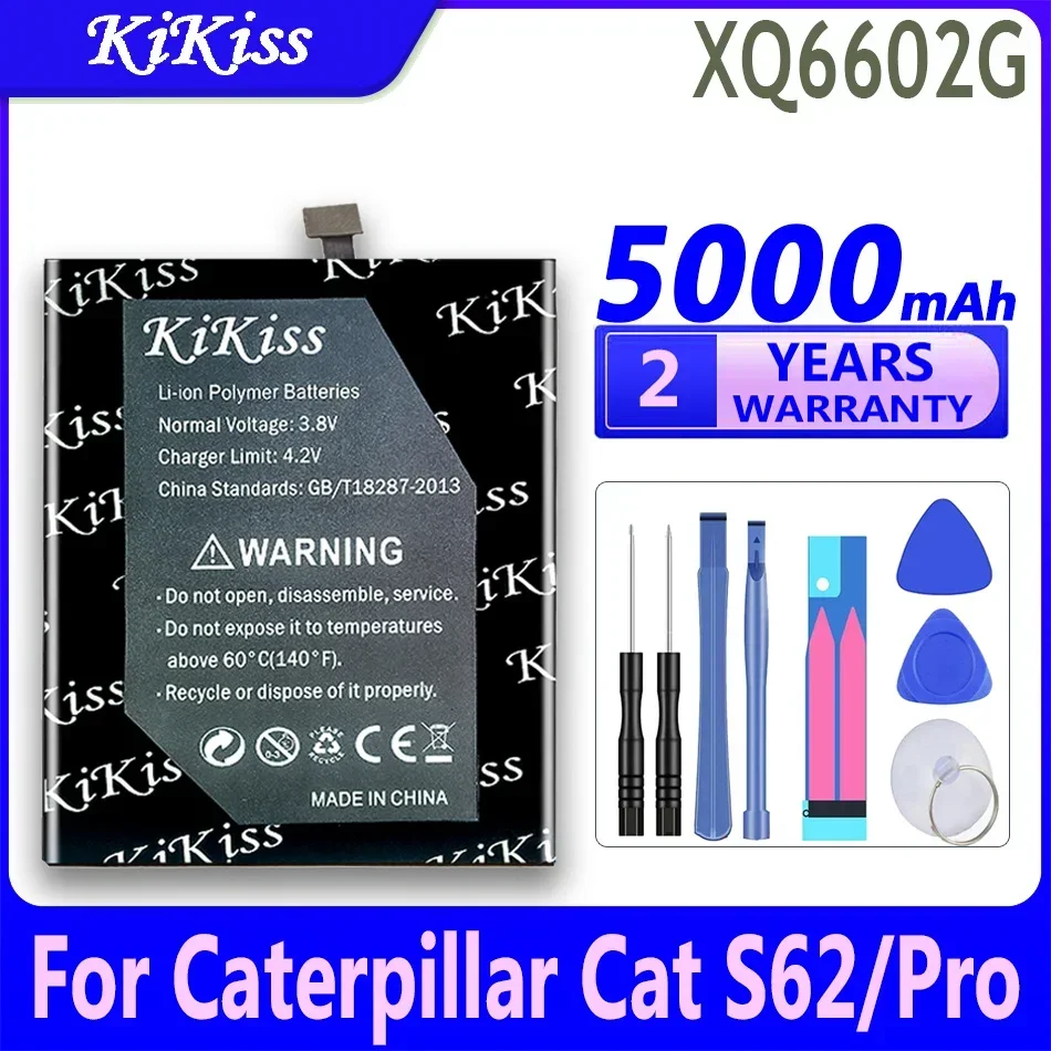 5000mAh KiKiss Powerful Battery XQ6602G APP00317 For Caterpillar Cat S62，s62 Pro Mobile Phone Batteries