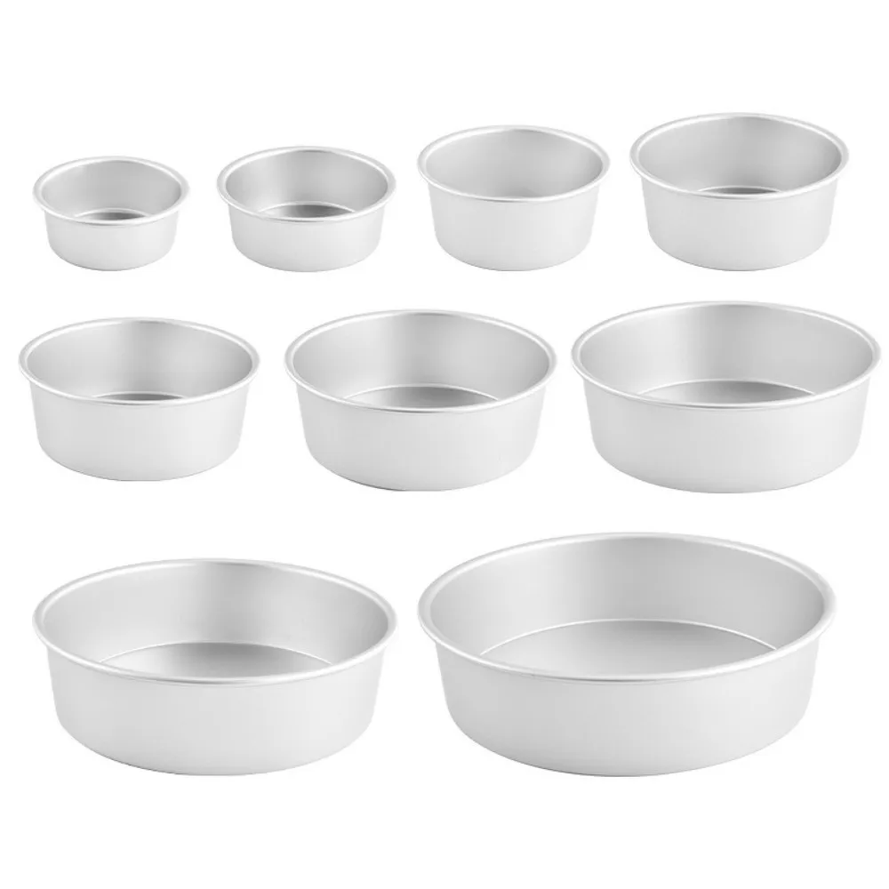 4/5/6/7/8/9/10 Inch Cake Bake Pan Round Non-Stick Cake Mold Pan Heat-Resistant Aluminum Alloy Cake Tin Kitchen Dessert Baking