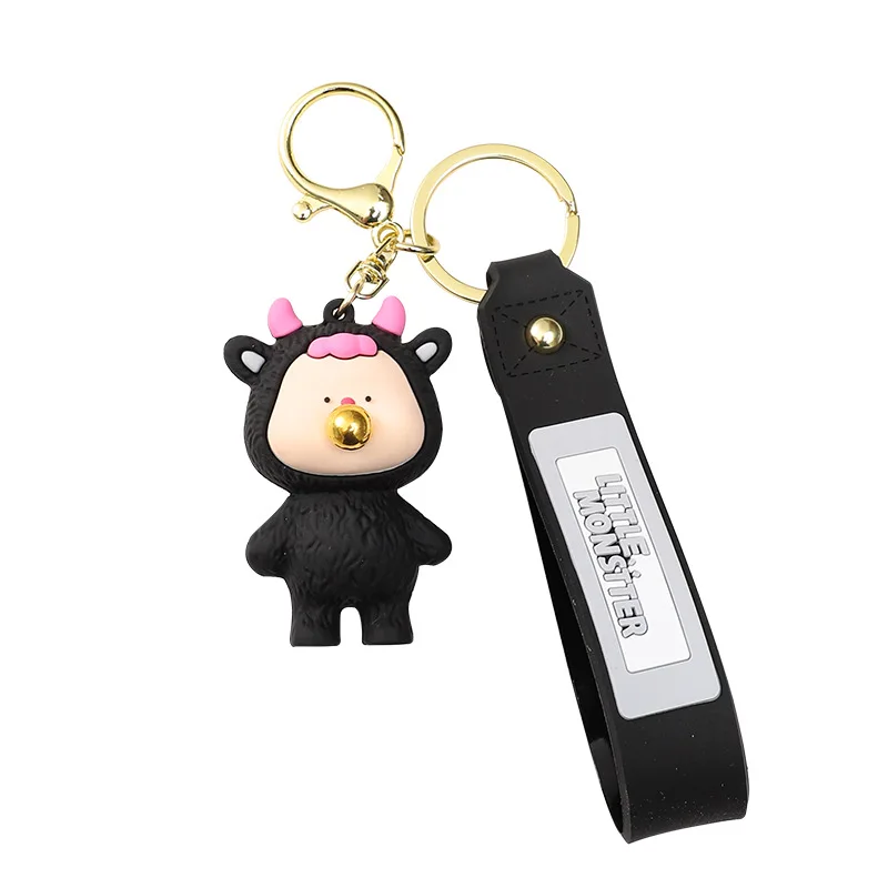 miniso クリエイティブなモンスターキーホルダー、かわいいカップルペンダント、クレーンゲーム、ギフトバッグ、高級な小さなギフト