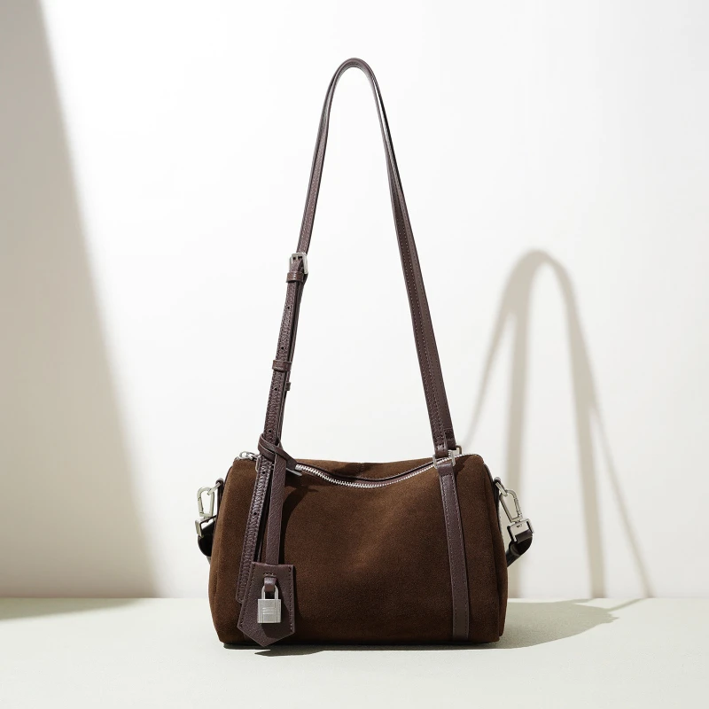 

New Luxury Designer Pillow Bag Genuine Leather Frosted Leather Shoulder Crossbody Bag Vintage Commuter Tote Bag Women