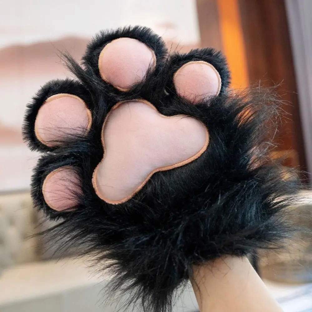 Kawaii Cartoon Cosplay Costume Gloves Squeaky Kig Furry Cat Paw Gloves Fursuit Kigurumi Warm Cosplay Props Gifts