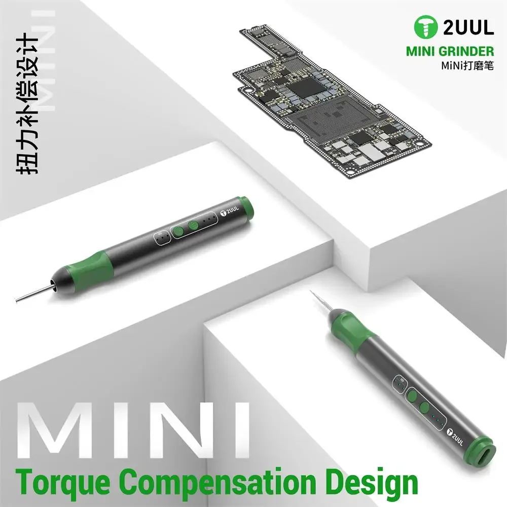 2UUL DA86 Mini Elektrischer Schleifstift 15000RPM 5-Gang mit 10 Schleifaufsätzen für PCB Handy-Motherboard-Reparatur – Detail 2