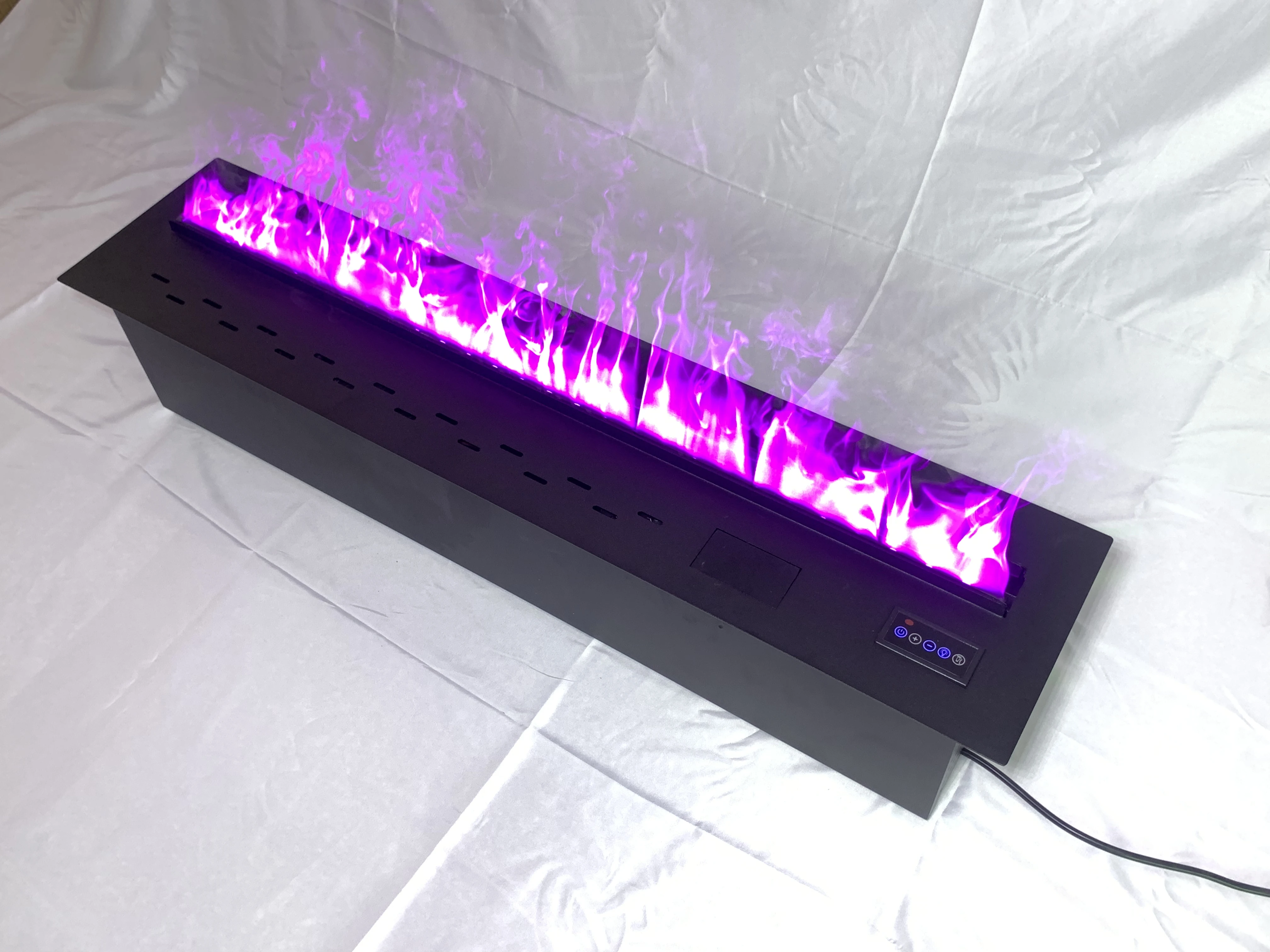 Built-In Steel 1040mm 3D Atomization LED Energy-Saving Electric Fireplace Remote App-Controlled Household Hotel Use