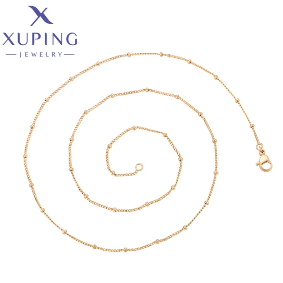 Xuping Jewelry New Hot Fashion Style Circle Shaped Gold Color Classics Necklace for Women Schoolgirl Christmas Gifts X000829157
