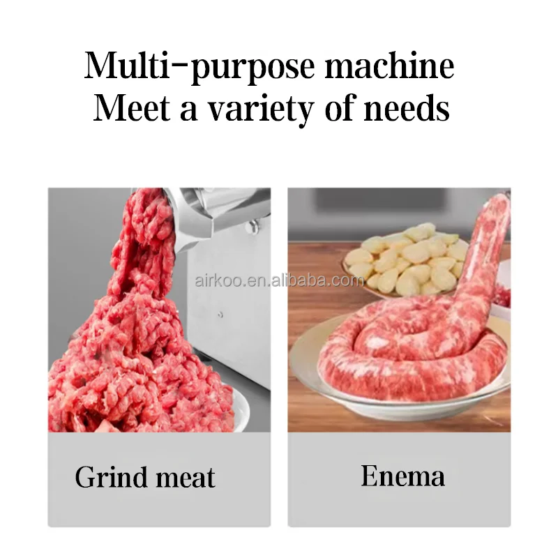 Stainless Steel Automatic Multifunctional Sausage Grinder Commercial Electric High Capacity Food Processing Machine