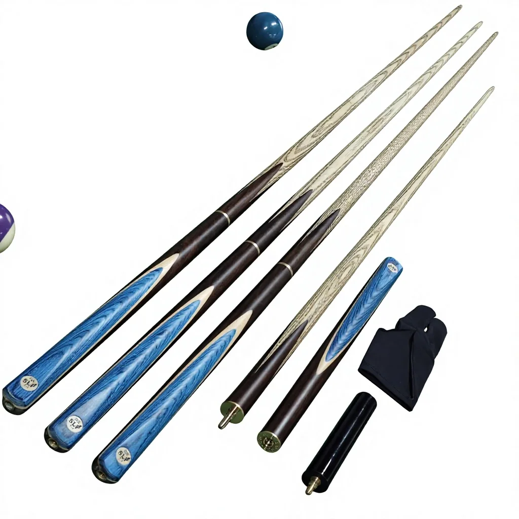 Professional 3/4 Ash Wood Snooker Cue 9.5mm Tip Copper Joint