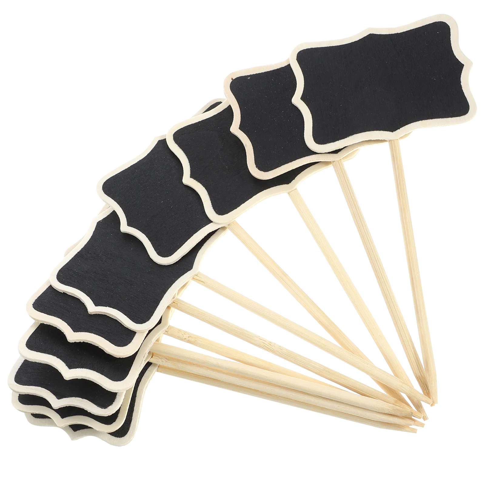 10 Pcs Mini Sign with Stick Chalk Board Sticks Chalkboard Signs Price Tags Child Chalkboards