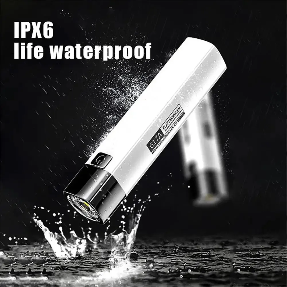 Portable Mini Flashlight Usb Rechargeable Super Bright Hand Lantern Outdoor Emergency Lighting Tool