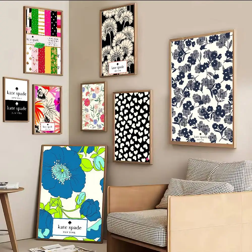 K-Kate Classic S-Spade Flower Vintage Posters Sticky Vintage Room Home Bar Cafe Decor Kawaii Room Decor