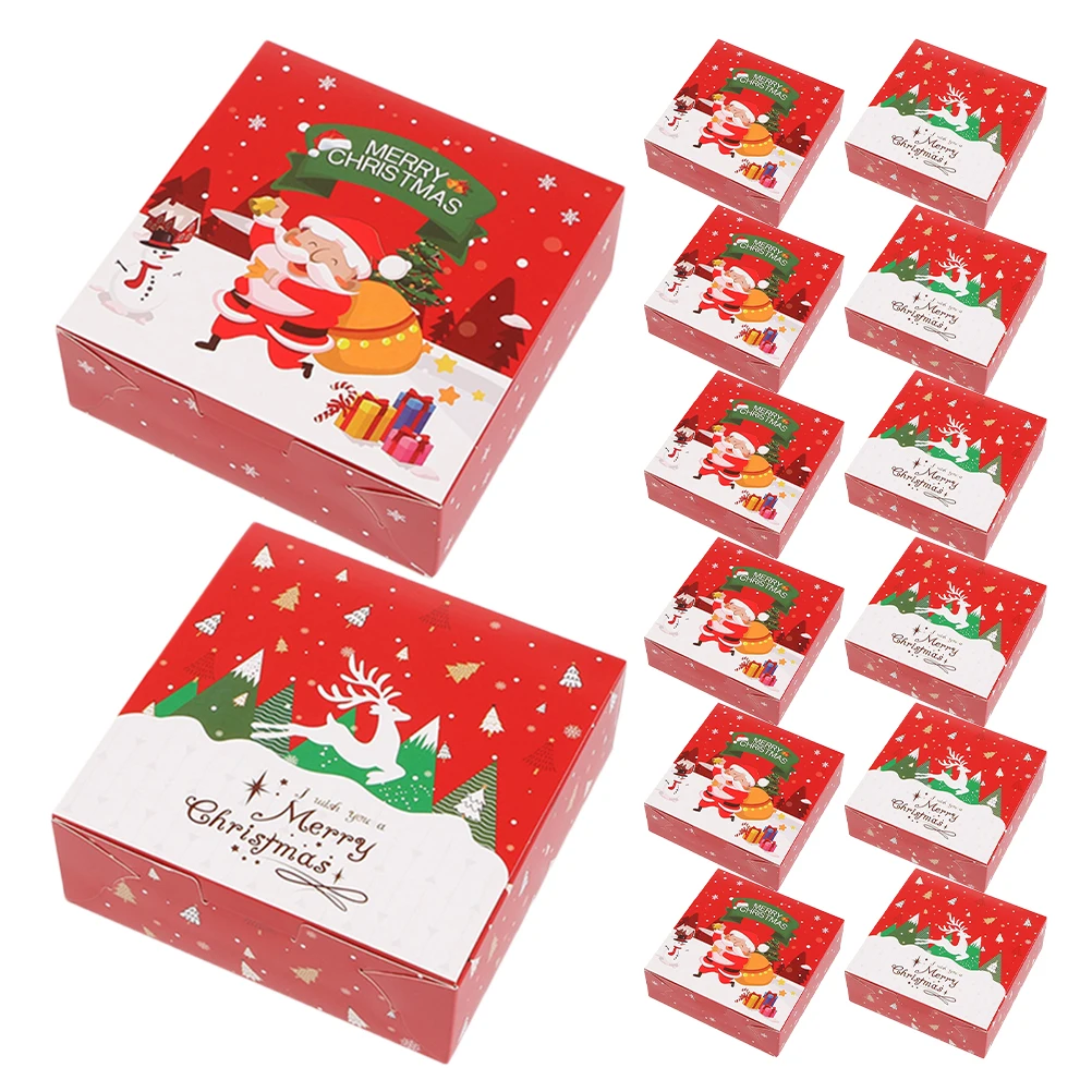 

20pcs Baking Gift Boxes Christmas Present Candy Containers for Cookies Sweets Paper Packaging Treat Boxes Party Favors