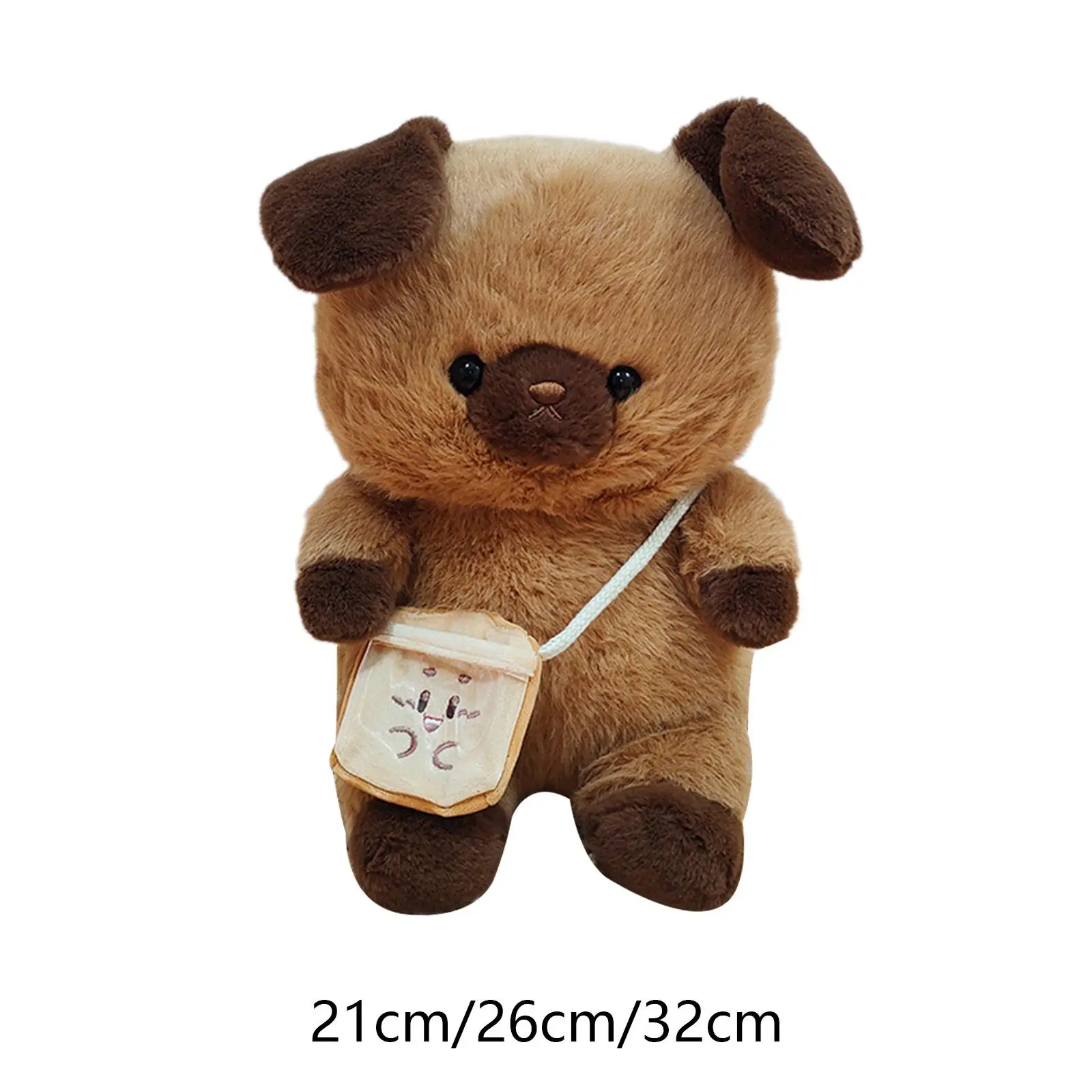Plush Dog Toy with Shoulder Bag Car Cute Stuffed Animal for Children Adults