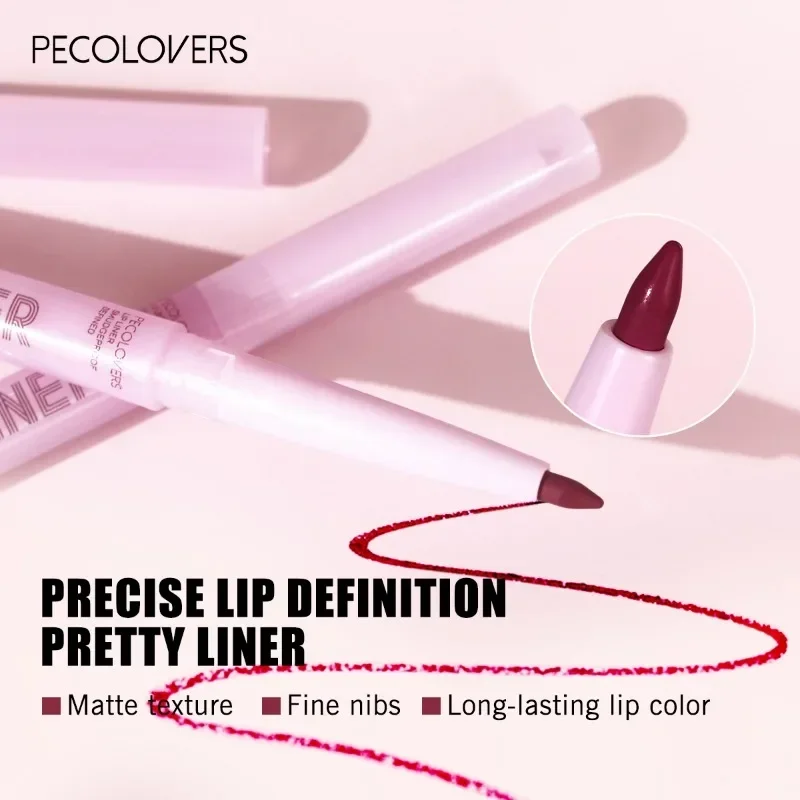 1PC Nude, Matte, เนื้อเรียบ, รูปทรงริมฝีปากสามมิติ, ปากกาลิปสติก Lip Liner, Lip Makeup