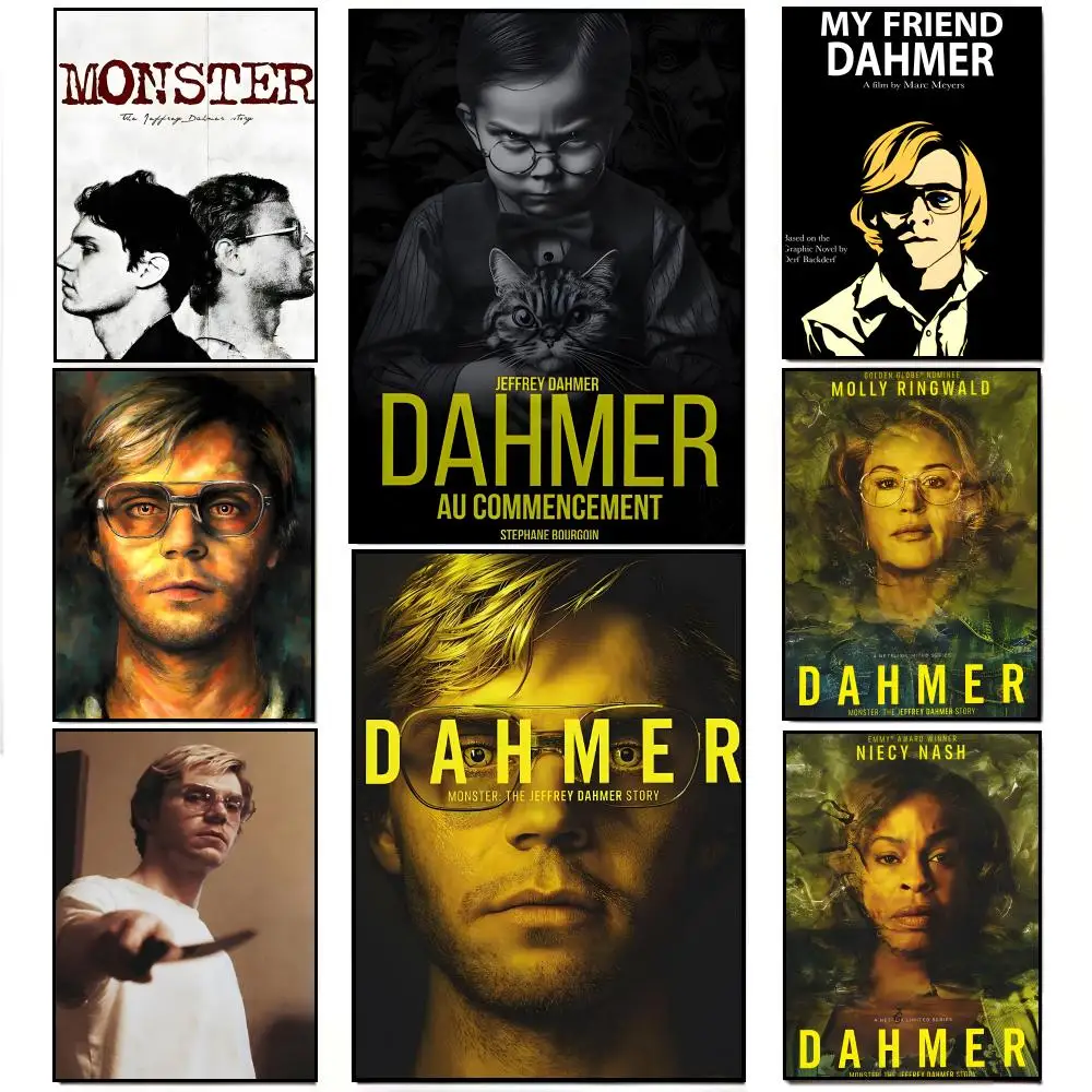 Shadowed True-Crime D-Dahmer Monster J-Jeffrey Dahmer Story Poster HD  Waterproof Wall Sticker Bar Living Room Decor Gift