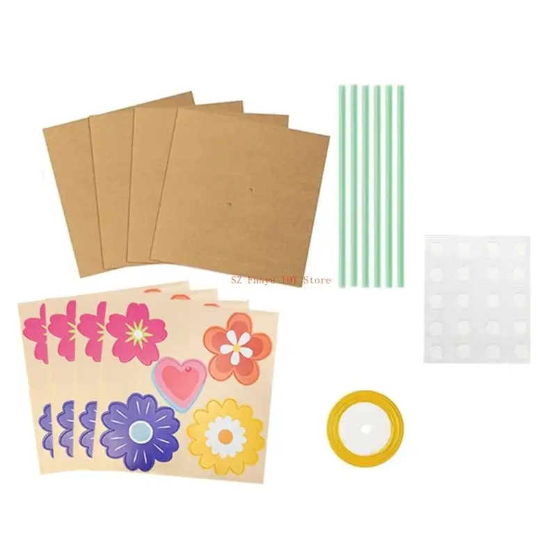 

96GC 3D Birthday Card for Male Women Mom Dad Husband Wife Grandma Grandpa Son Daughter Flower Cards