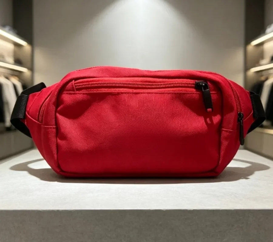 Fashion sports chest bag for outdoor running, unisex casual waist pack for students couples travel with adjustable strap.