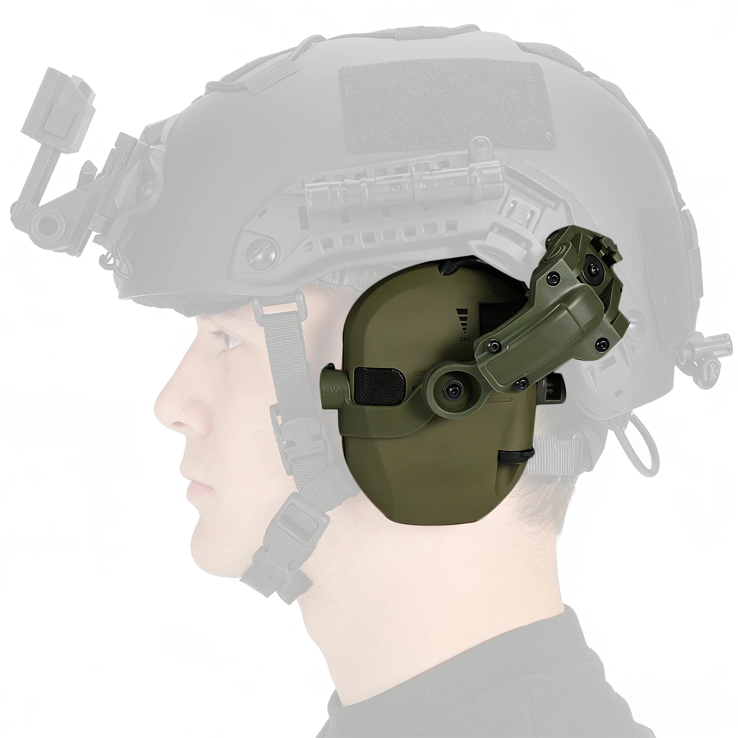 Casque de tir électronique tactique monté sur casque, réduction du bruit NRR 23 dB, protection auditive pour la chasse