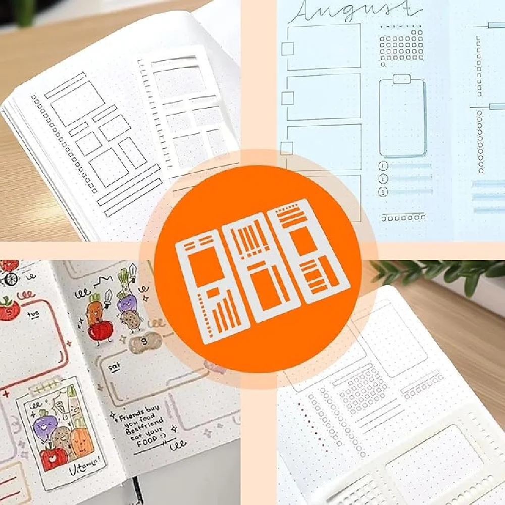 3 قطعة/المجموعة قابلة لإعادة الاستخدام قوالب بلاستيكية الإستنسل DIY بها بنفسك سكرابوكينغ المجلات Checklists صناديق خطوط اليومية الاستنسل لوازم الحرفية