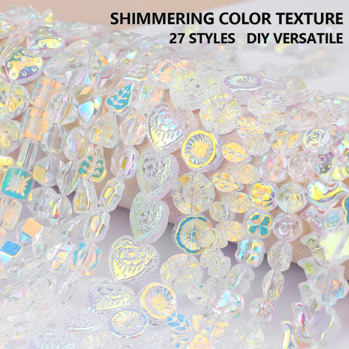 

20-120pcs Shaped Heart Various Shapes/Sizes Crystal Glass Beads Spacer Loose Beads For Jewelry Bracelets Making DIY Accessories