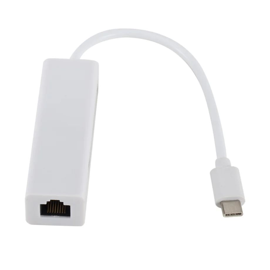 Concentrador de red USB 3,1 tipo C a Ethernet, adaptador LAN de 100Mbps, USB-C RJ45 con 3 puertos, divisor para MacBook Pro y portátil