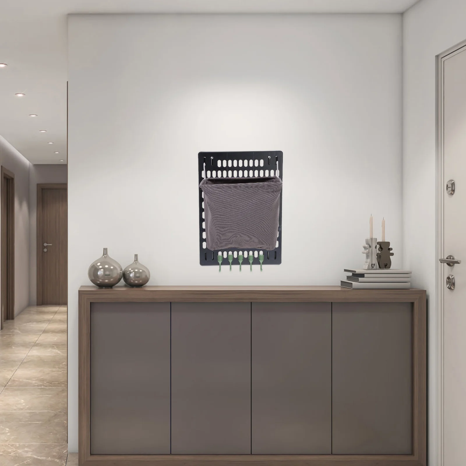 

Storage Basket Hanging Bag Multi-Function Wear-Resistant Pegboard Organizer for Home Living Room Bedroom Bathroom Nursery