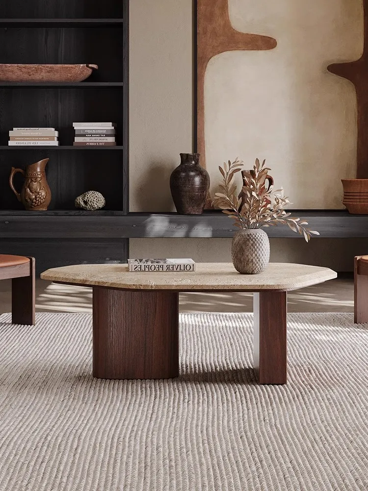 الشمال الحد الأدنى الأثاث كهف حجر طاولة جانبية البساطة غرفة المعيشة الديكور الفن طاولة القهوة غير النظامية على شكل طاولة شاي #5