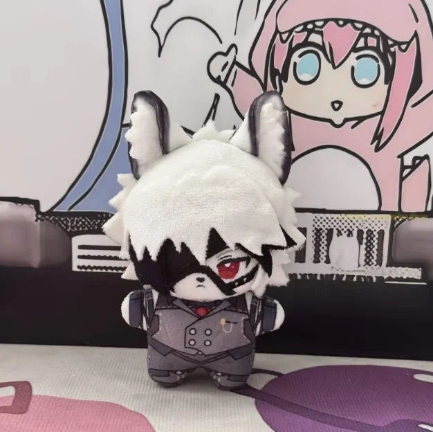 Recheado 10cm zenless zona zero hugo vlad von lycaon asaba harumasa boneca brinquedo de pelúcia presente de aniversário ou bonito mochila ornamento