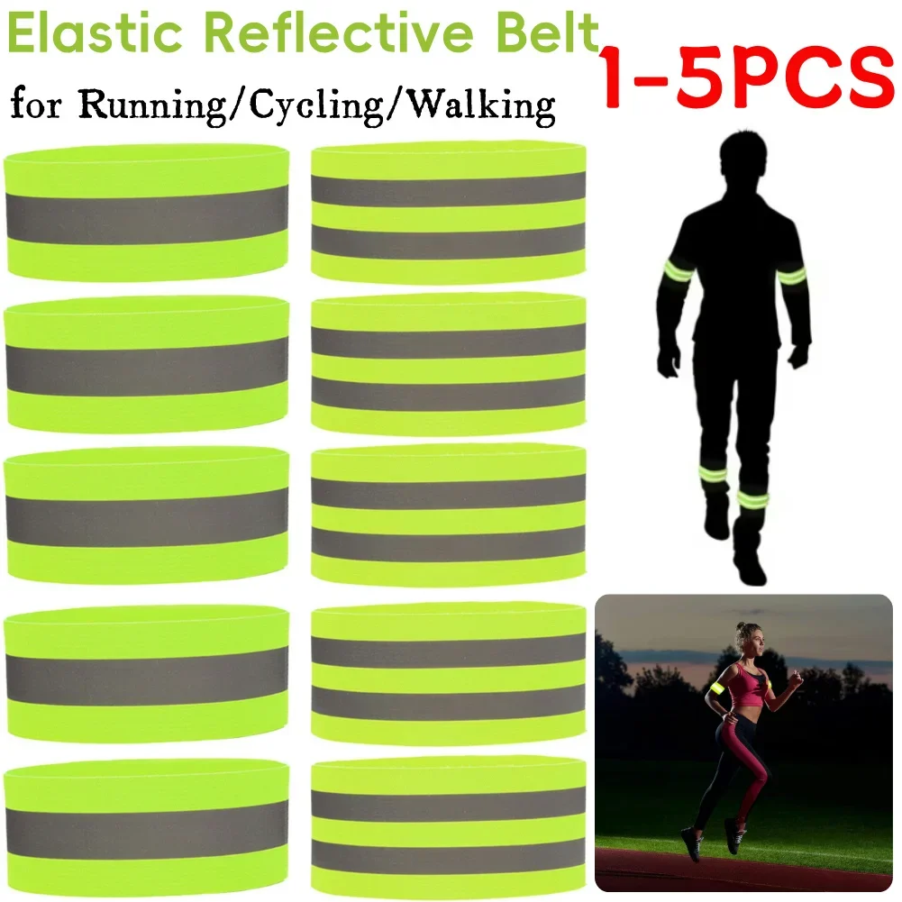 

Reflective Bracelet Strap Adjustable Safety Reflective Straps High Visibility Safety Reflector for Night Walking Cycling Running